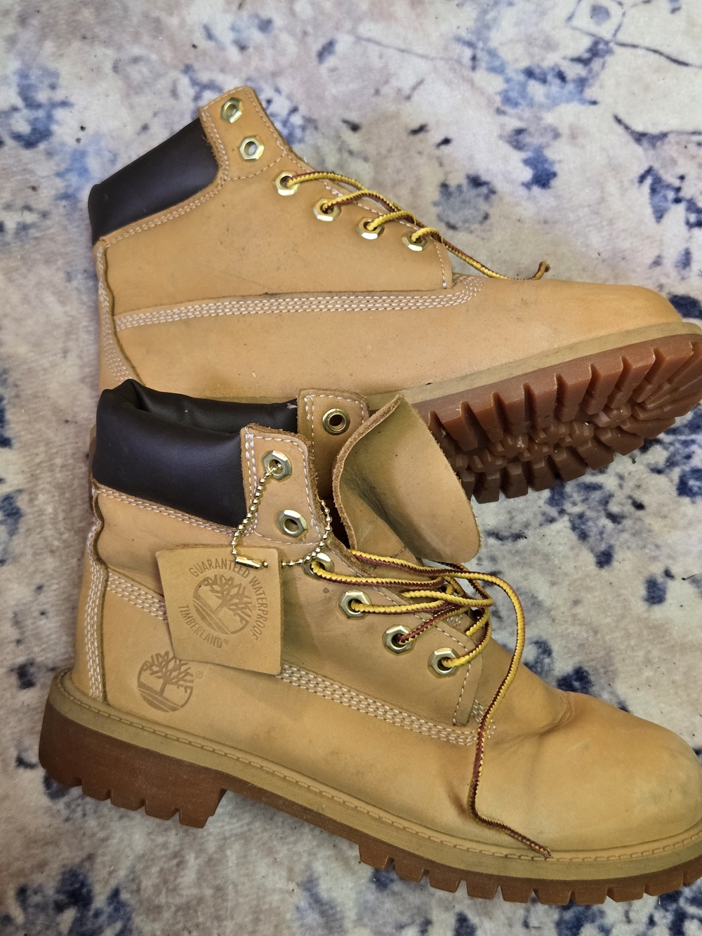Timberlandโ Wheat Nubuck Leather Work Boots
